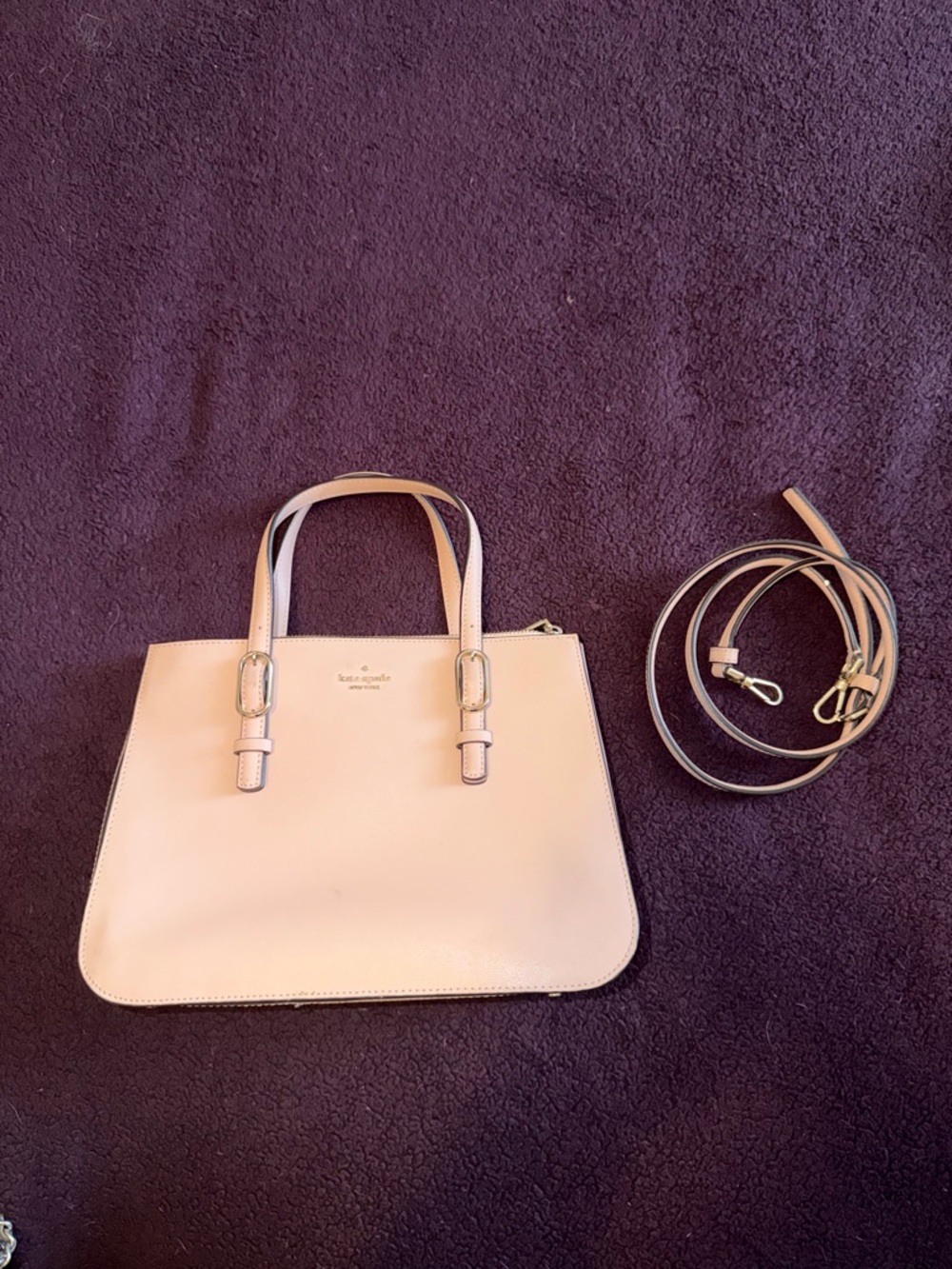 kate spade Blush Pink Medium Leather Satchel/Tote with Removable Strap